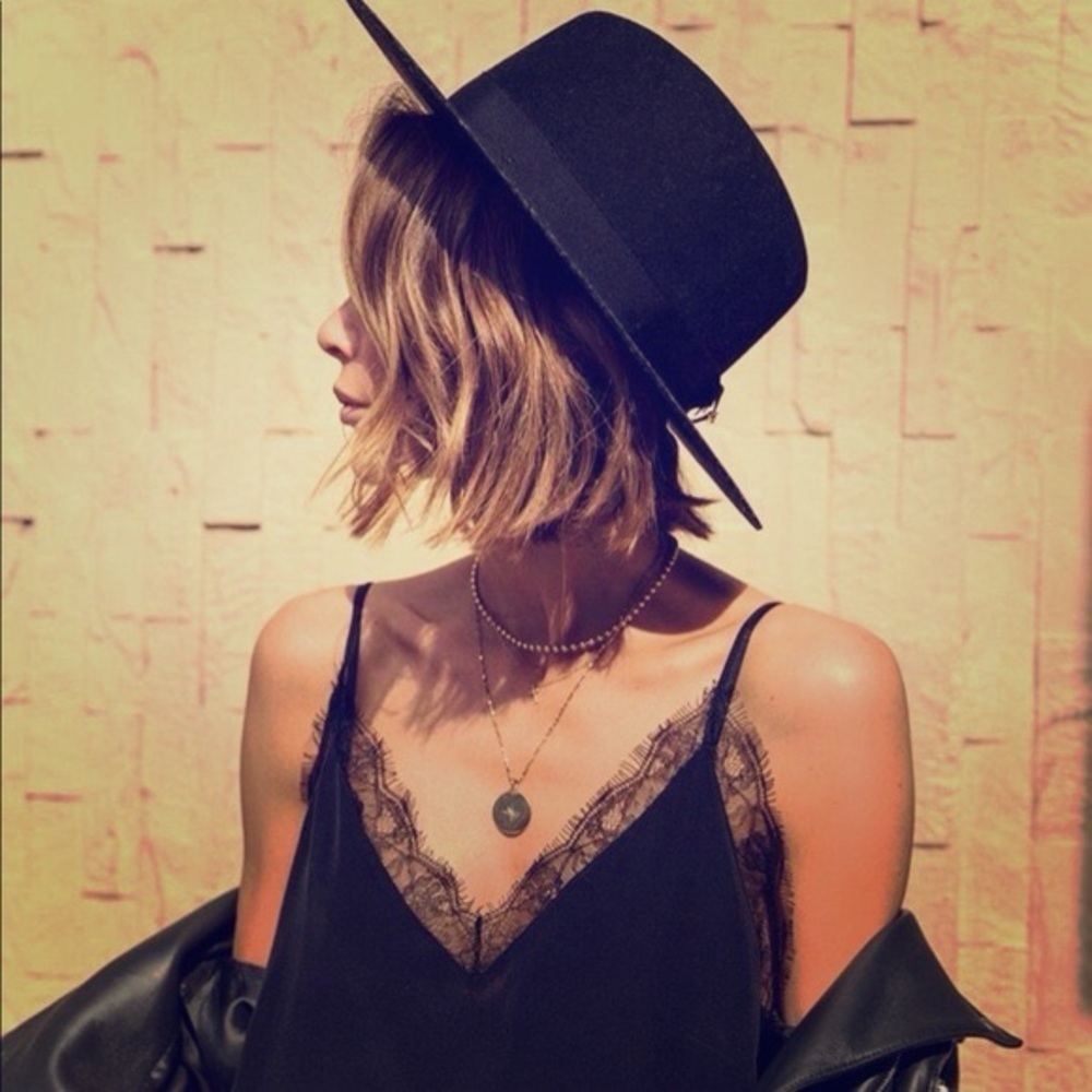 ANINE BING Scarlett Wool Brim Hat